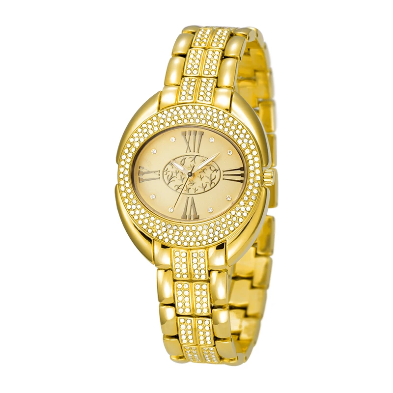Belbi Women Watch Ladies Oval Alloy Steel Quartz Watches Dress Quartz-Watch Rhinestone Roman Art Gold Luxury Wristwatch Relojes | Наручные