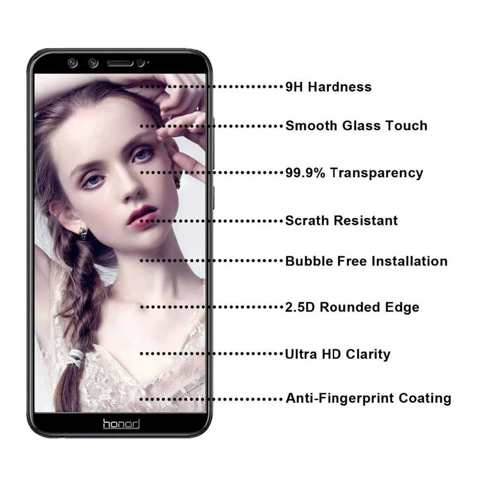 Защитное стекло закаленное для Huawei Honor 9 Lite | Мобильные телефоны и аксессуары