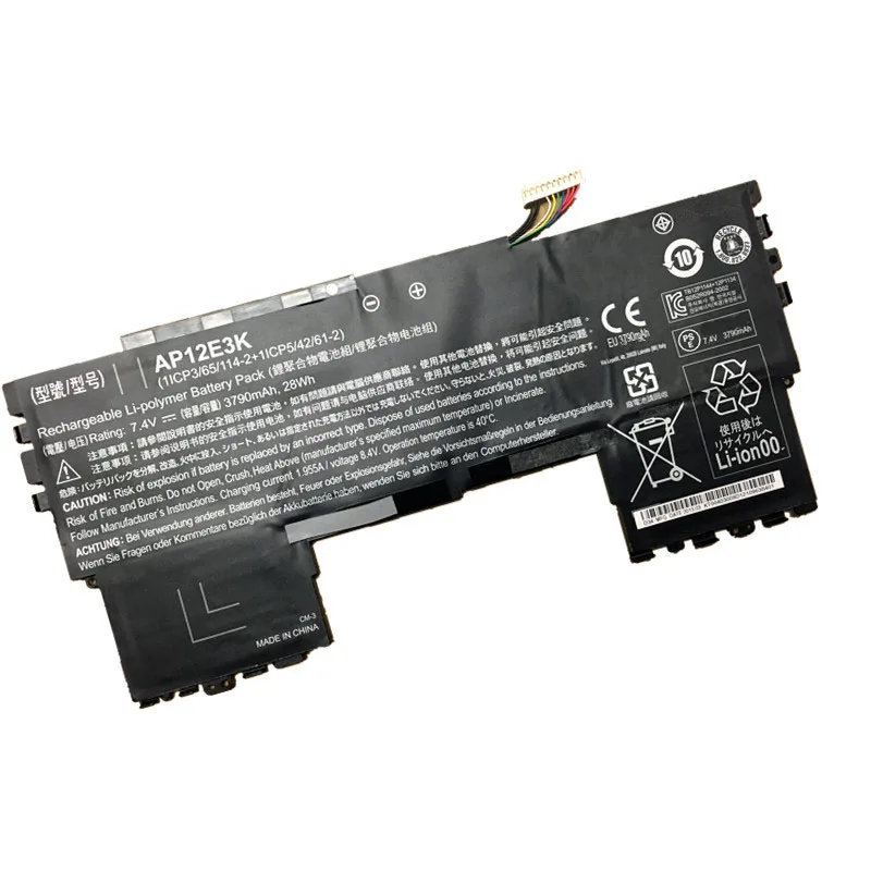 7XINbox 28Wh 7 4 V AP12E3K Оригинальный аккумулятор для ноутбука Acer Aspire S7 191 ультрабук 11