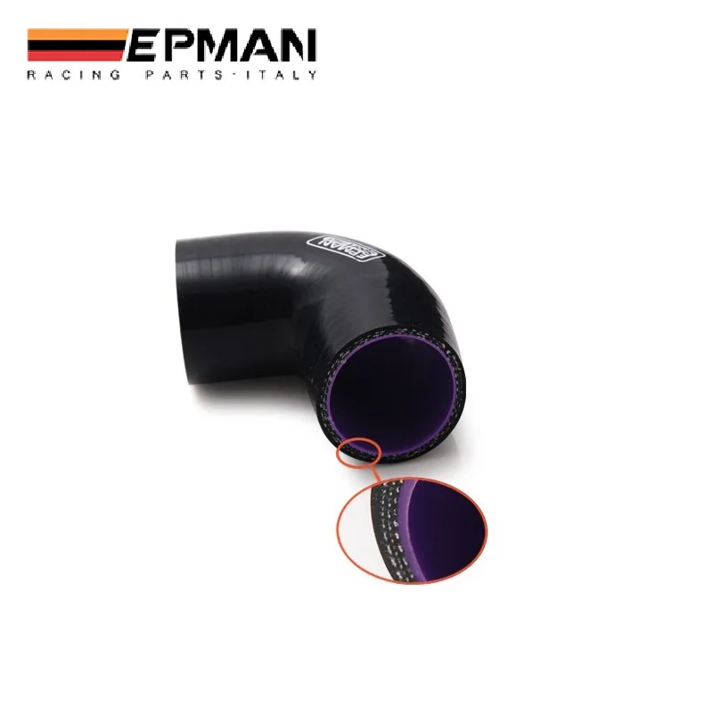 EPMAN - черный и фиолетовый 2 13 &quot54 мм 90 градусов налокотник силиконовый шланг турбо