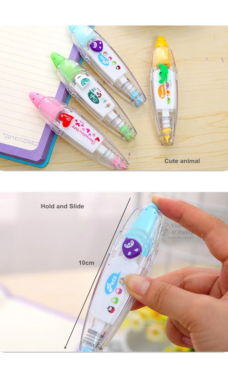 Корректирующая лента в виде животных 4 шт./лот кружевные декоративные ленты