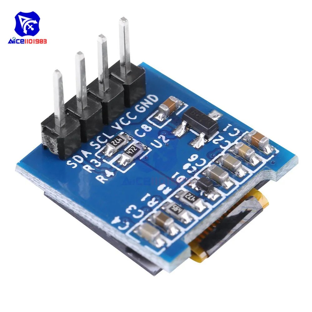 Модуль OLED дисплея 0 49 дюйма 128 × 32 SSD1306 I2C IIC интерфейс 4 контакта 3 5 в для