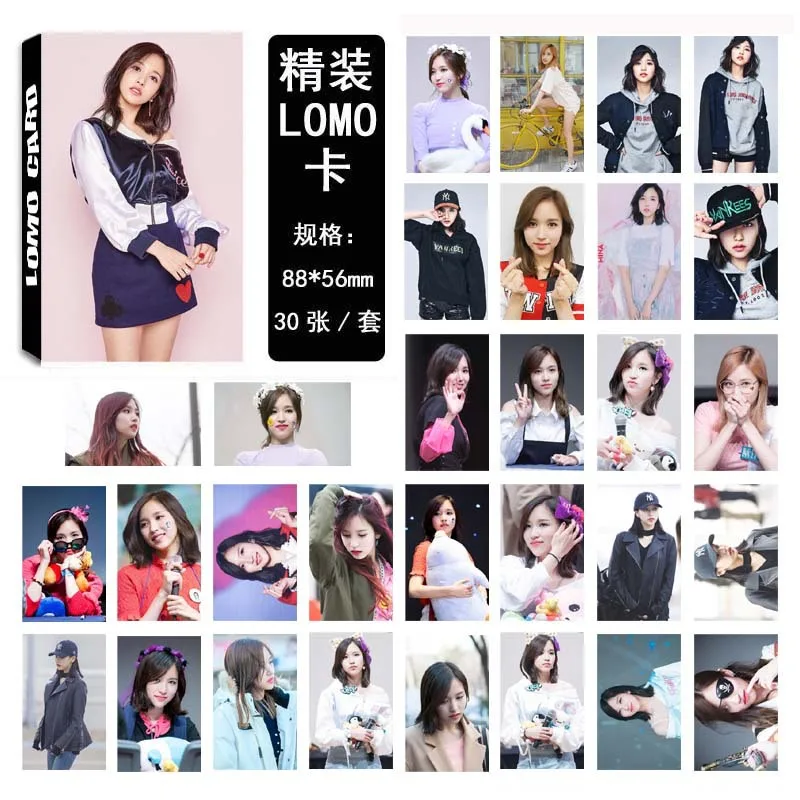 Новинка 30 шт./компл. KPOP дважды для девочек Myoui Mina один альбом HD Фотокарта ПВХ