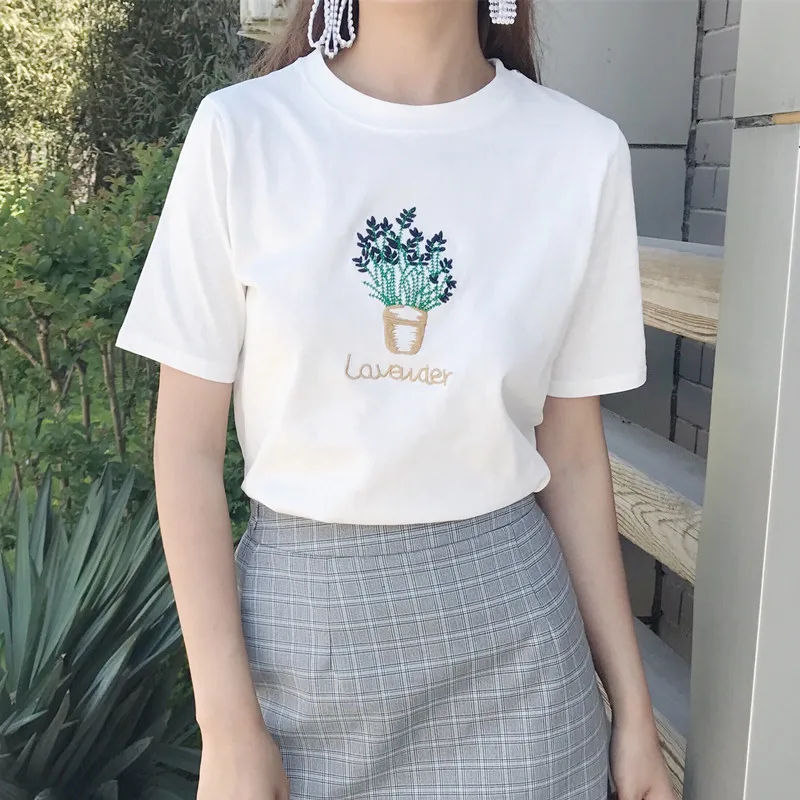 Женские футболки топы японские Kawaii для девушек Ulzzang Винтажная футболка с