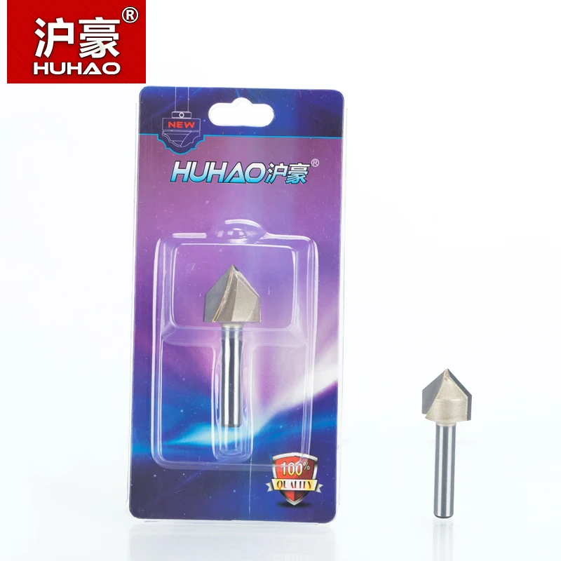 HUHAO 1 шт. 1/2 &quot1/4&quot хвостовик V тип долота резак профессиональные фрезы для дерева