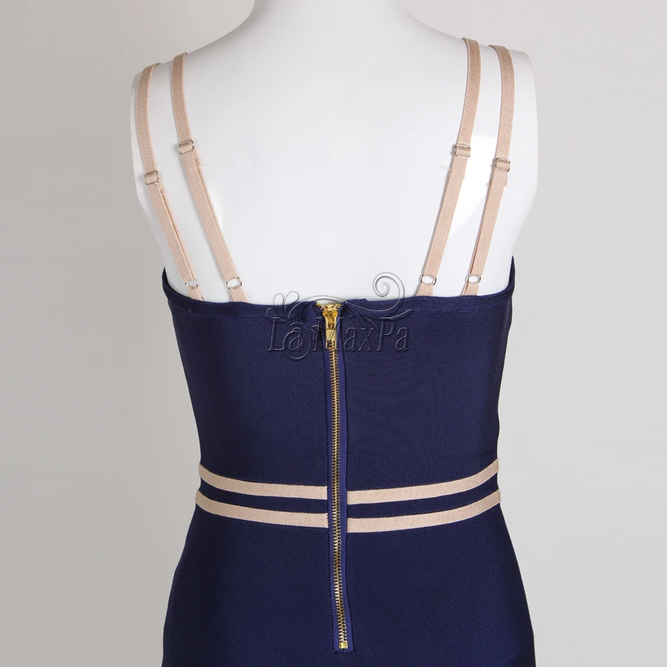 2017 летнее Новое Полосатое женское бандаж знаменитости для вечеринок платье