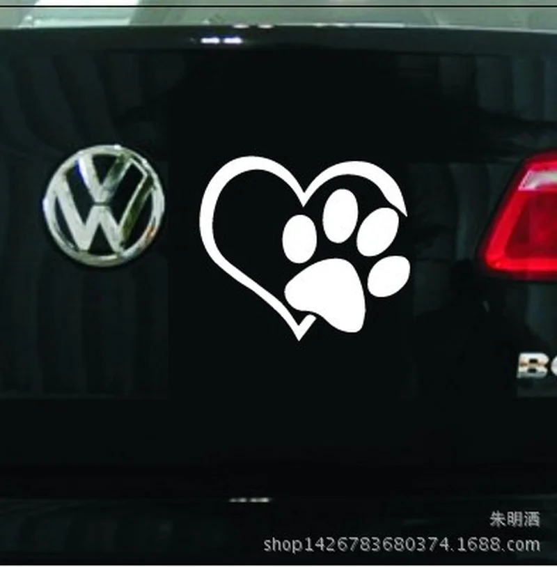 9 3*11 см Love The Dog Paw Print украшения для окон самоклеющиеся креативные наклейки на