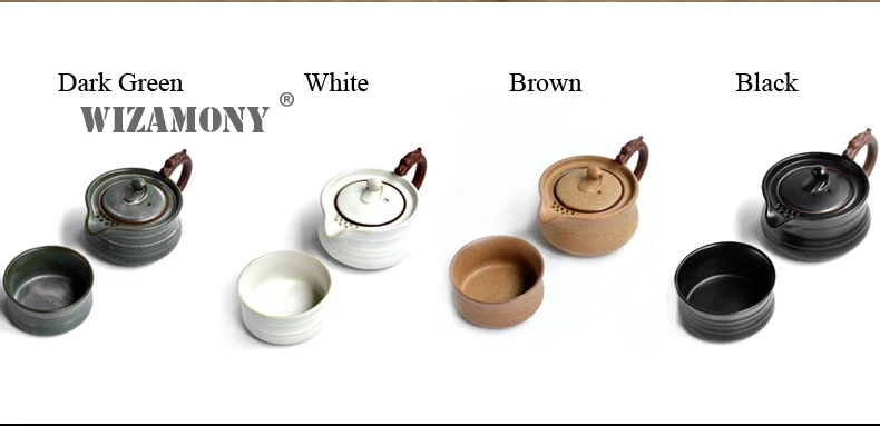 WIZAMONY китайский чайный набор кунг-фу gaiwan Чайник чашки Керамика Чайные Наборы Чайник Пуэр посуда для напитков Путешествия Чайный набор японский