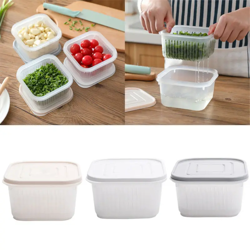 Хит продаж двухслойный холодильник контейнер для хранения пищевых продуктов