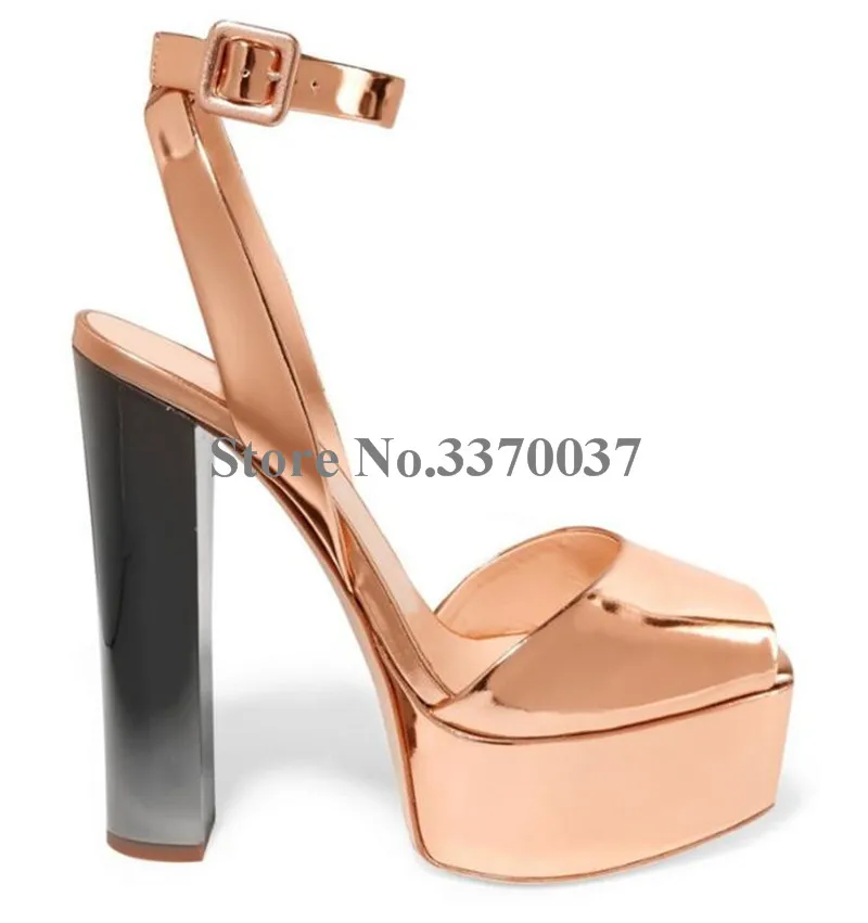 Women Charming Fashion Peep Toe Sequined High Platform Sandals Ankle Strap Super High Heel Sandals Wedding Shoes Club Shoes