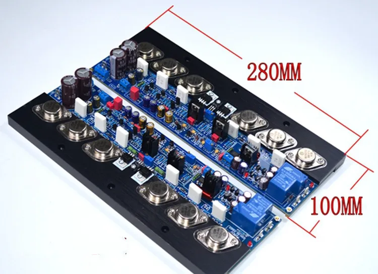 Силовая трубка 300 Вт * 2 krella FKSA50 на MJ15024 / 15025 + силовая MJE15033/ 15032 чистая Плата