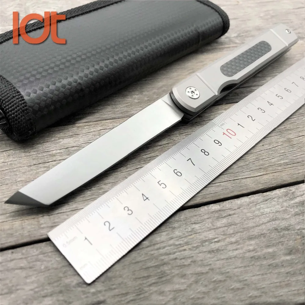 Складной нож LDT Commander D2 лезвие из титана и углеродного волокна ручка Kwaiken походные