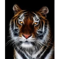 full drill diamond embroidery 5d diy round diamond painting tiger pattern cross stitch wall stickers decorative painting