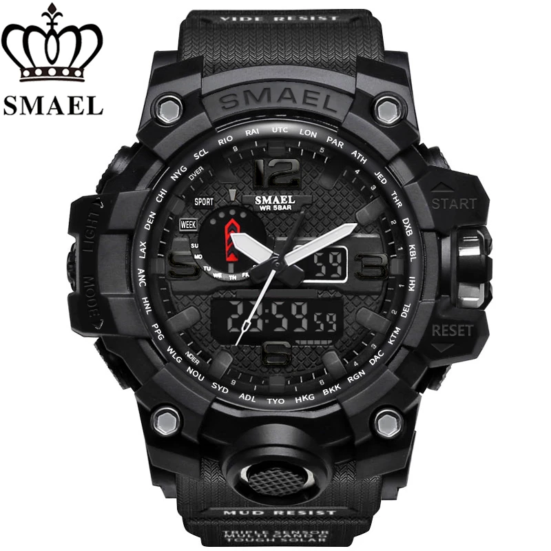 SMAEL Multi function электронные для мужчин s часы G Спорт Военная Униформа светодио дный S