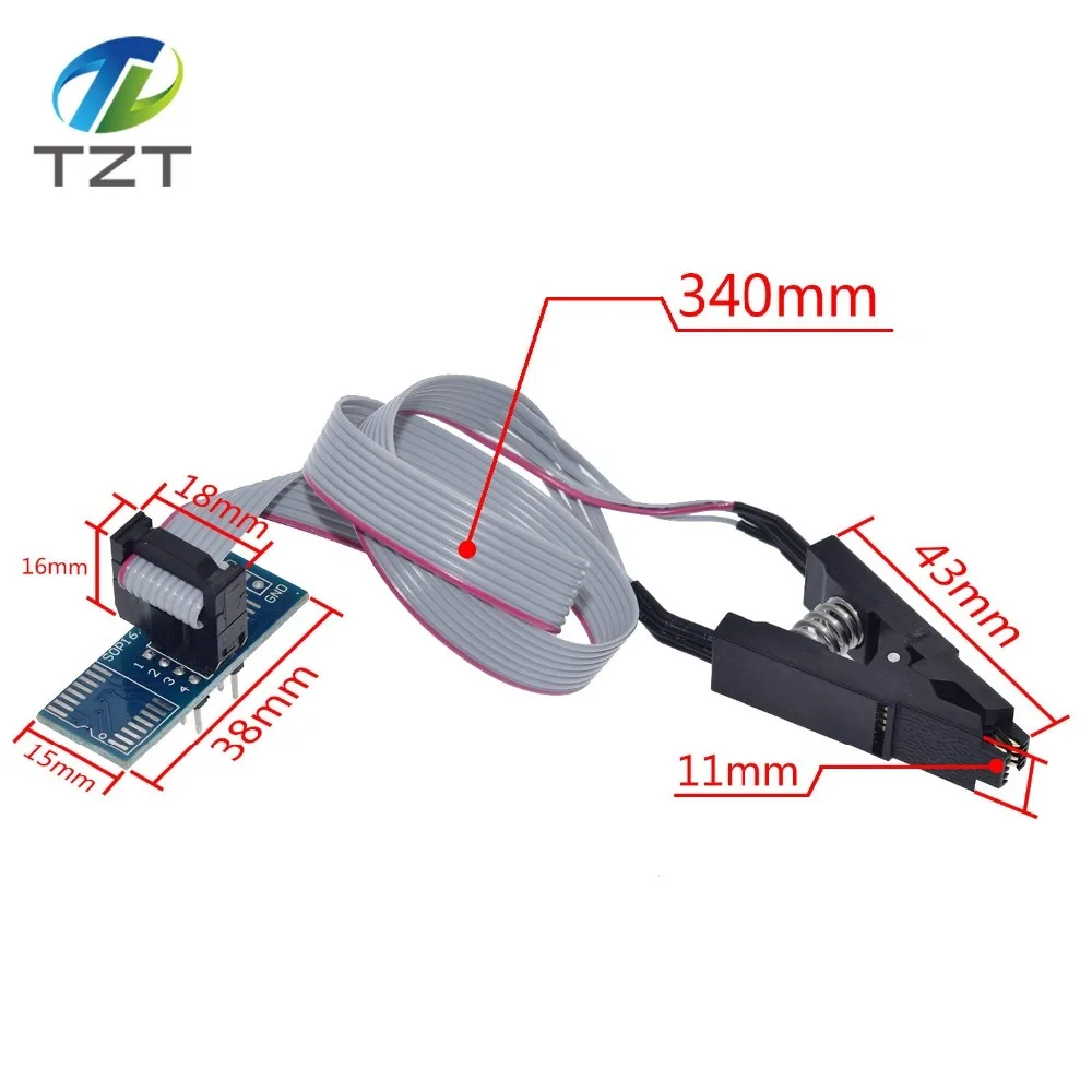 Программатор для FLASH и EEPROM на CH341A серия 24/25 BIOS/USB с пружинным зажимом SOIC8/SOP8 93CXX / 25CXX