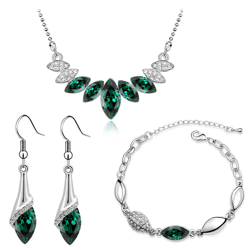Комплект из колье серёг и браслета серебристого цвета|bracelets necklaces earrings|pendant jewelry