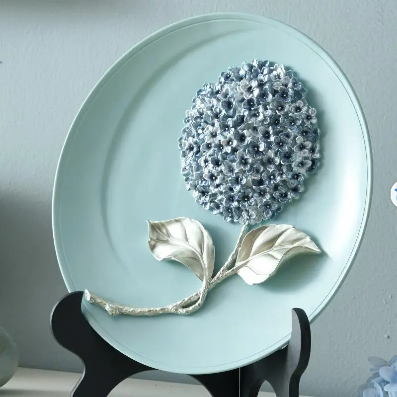 Роскошная Европейская Гортензия ручной работы из смолы подвесная настенная