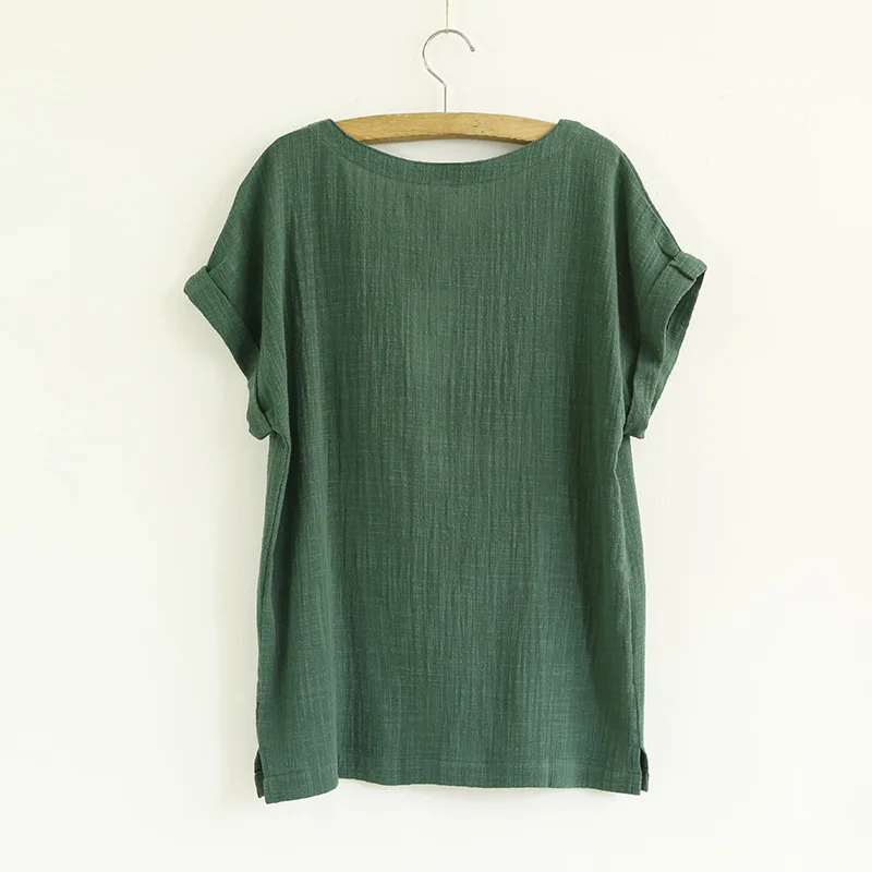 Женские летние топы хлопковая свободная футболка с v-образным вырезом