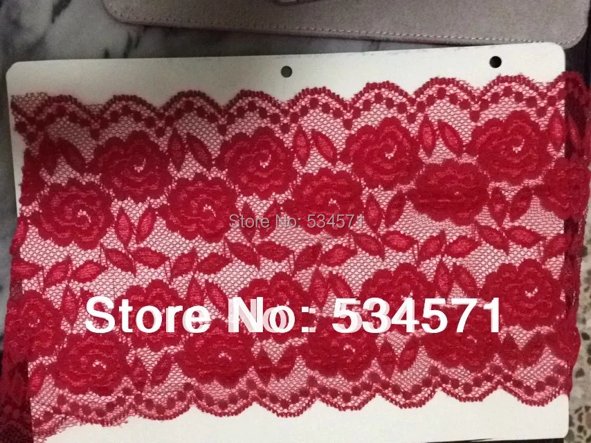 Ярко-розовый красный желтый 18 см Широкий Эластичный кружевной бюстгальтер 2 м/лот