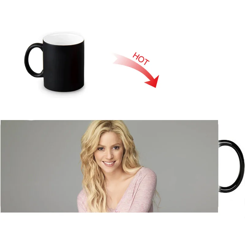 Кружка для кофе SHAKIRA меняющая цвет Термочувствительная кружка на день рождения