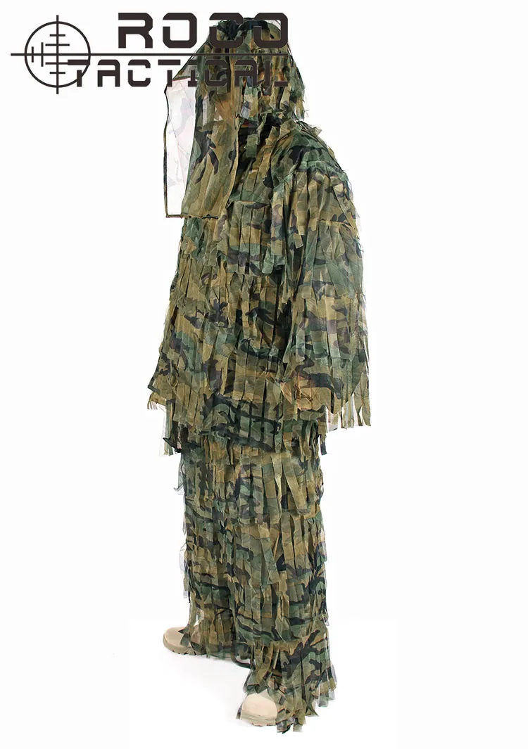 ROCOTACTICAL дышащий легкий камуфляж Снайпер Ghillie костюм Снайпер страйкбол Пейнтбол Военный камуфляж костюм Лесной