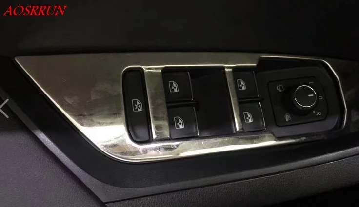 4PCS 1lot Нержавеющая сталь салона автомобиля полный набор декоративных автомобиль-крышка авто аксессуары для Skoda Kodiaq автомобилей для укладки волос - Название цвета: 4PCS 1lot
