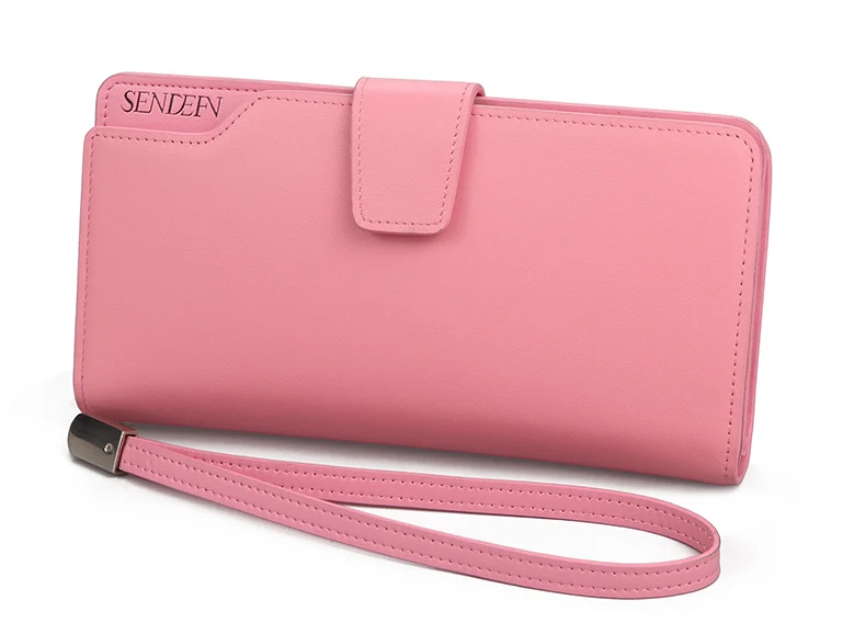 Sendefn Высокое Качество кошельки женские кошелек женский натуральная кожа кошелёк женский зажим для денег кожаный бумажник для документов портмане Телефон Карман Мешок Денег