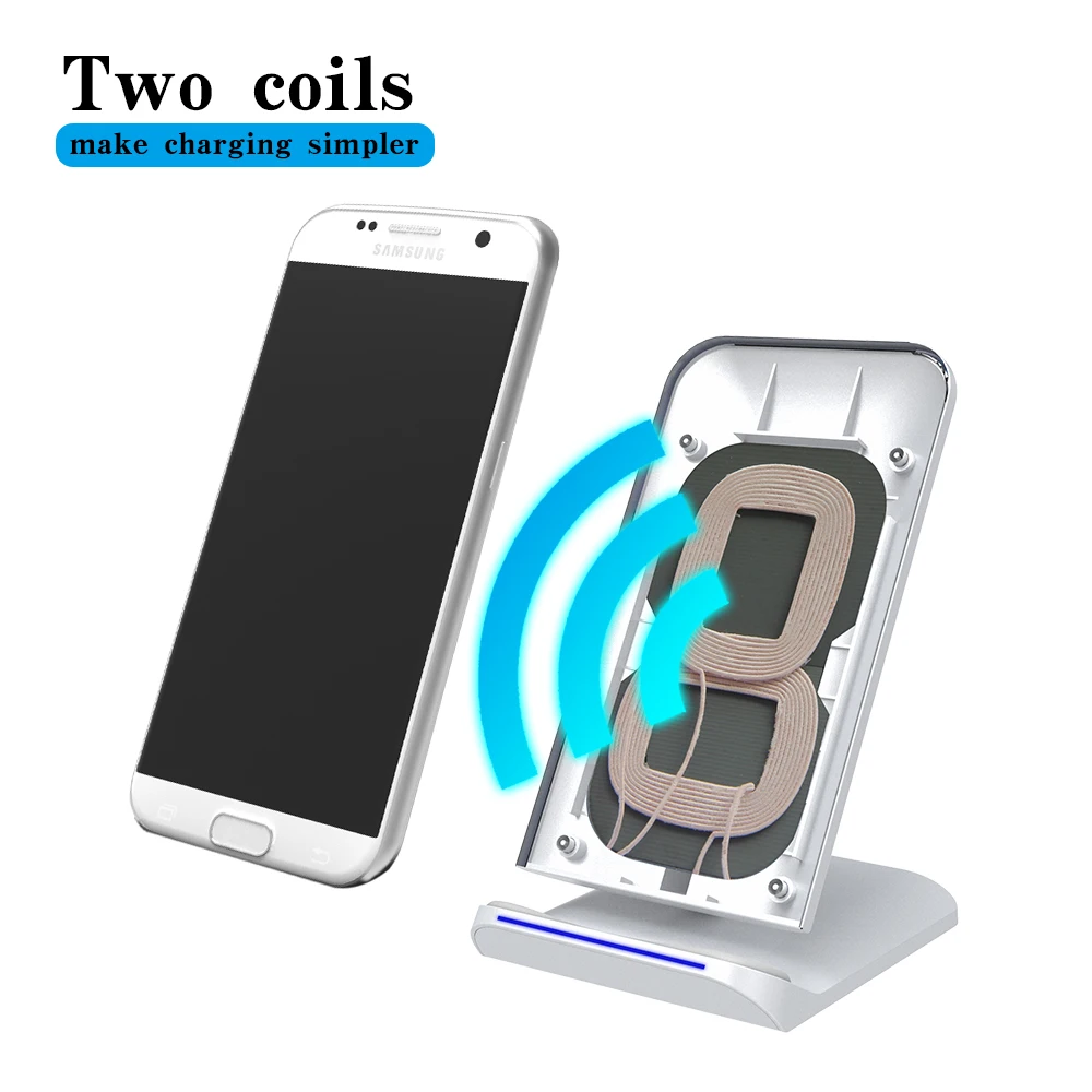 IONCT быстрое Qi Беспроводное зарядное устройство для samsung S8 S9 S10 для iPhone 6 6s 7 8 plus X XR XS MAX Беспроводная подставка для мобильного телефона
