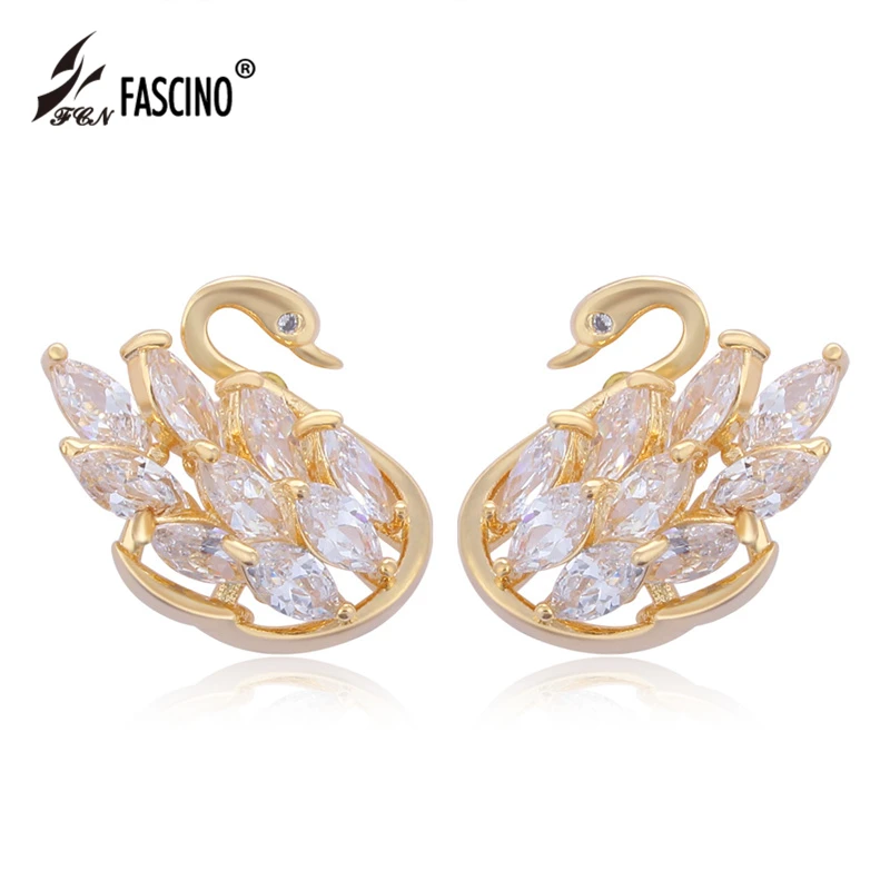Мода Сладкая Симпатичные Цирконий Лебединое Серьги 2016 Новый Дизайн Стержня Для