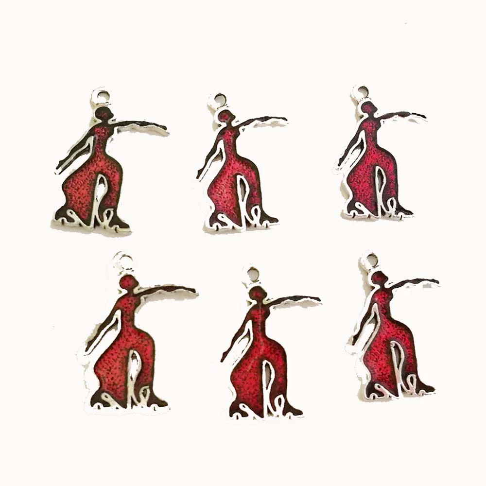 

GREEK Sorority Red Fortitude Dangler Charm