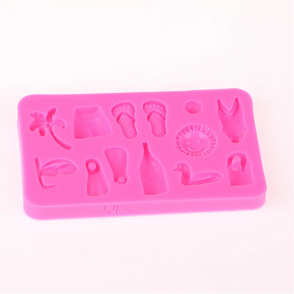 Кокосовые тапочки с деревьями бикини Шоколадные инструменты для украшения торта