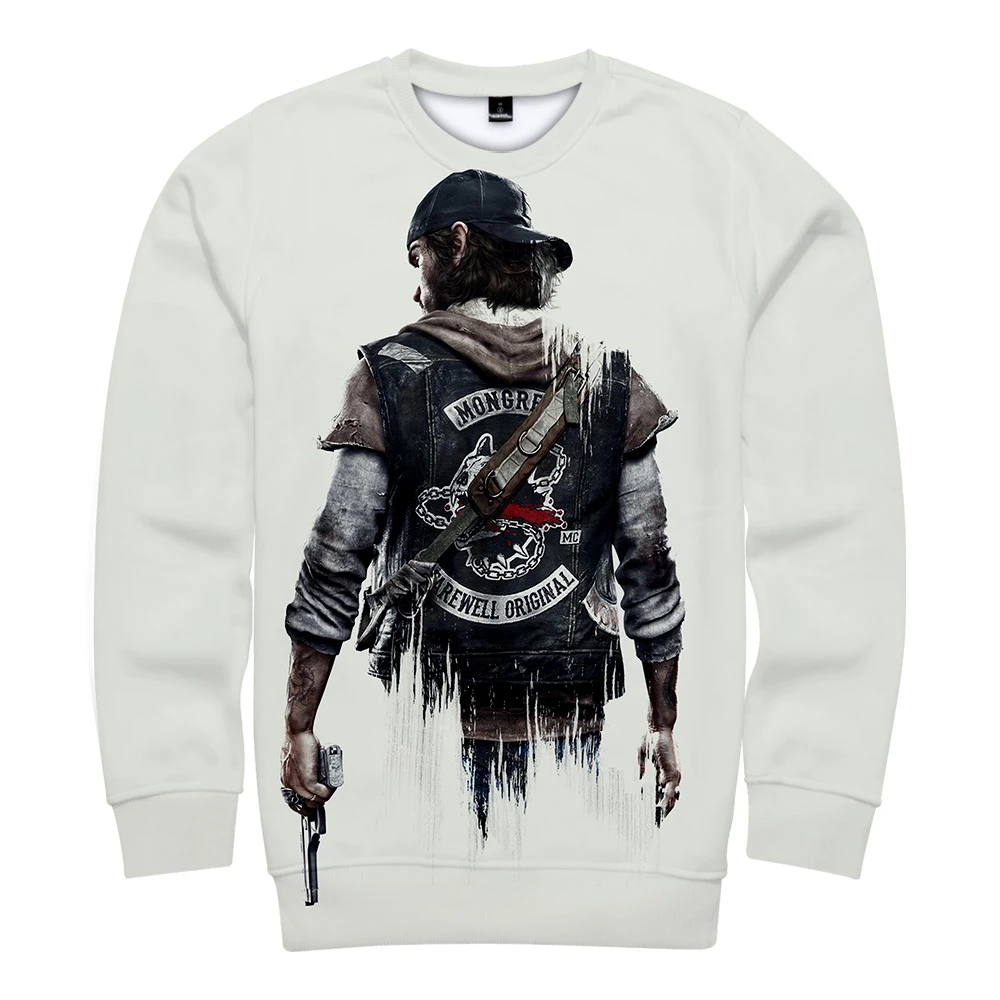 Модные days gone толстовка мужская Круглый воротник с длинными рукавами Толстовка days gone игры Harajuku топ с принтом в стиле хип-хоп толстовка