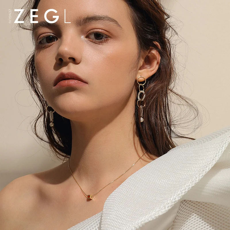 Женское Ожерелье ZEGL love heart цепочка для ключицы шикарное простое красное ожерелье