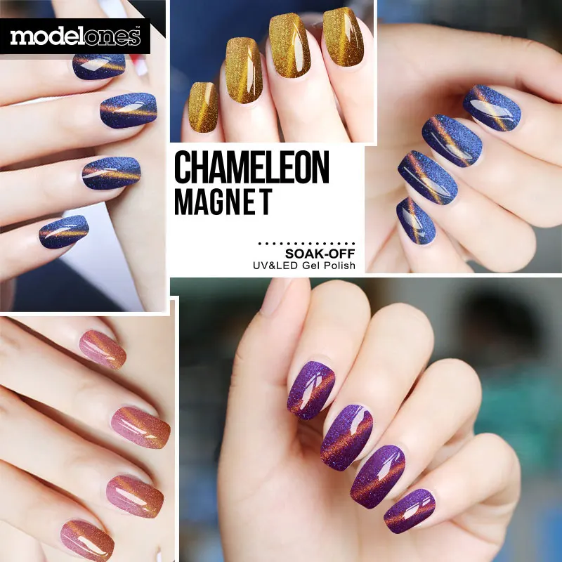 Гель лак Modelones для ногтей блестящий 3d гель с магнитной застежкой|magnetic gel polish|gel nail