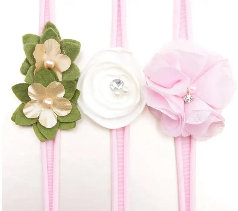 

Christmas headbands children girl flowers hair band baby shower hair wrap party kids headwear present gifts Favors