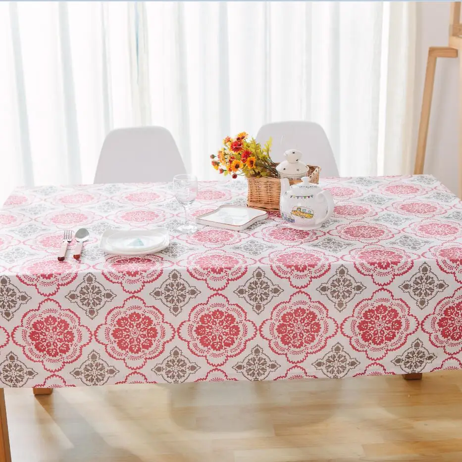 Fashion Linen Mandala Flower Dinner Tablecloth Simple Home Decor Round 140x140 High Quality Toalha De Mesa | Дом и сад