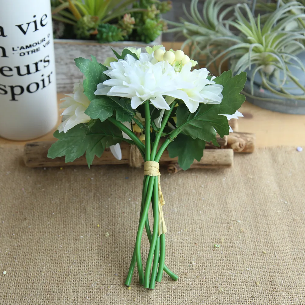 Моделирование украшение для дома цветы искусственные шелковые Лист Розы