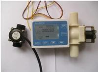 new 34 water flow control lcd meter flow sensor solenoid valve