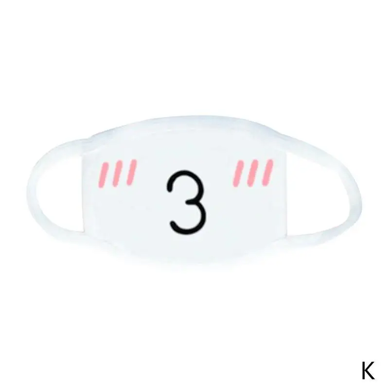 K 1 шт. модная Милая противопылевая маска Kpop хлопковая маска для губ Emotiction Masque Kpop Masks аниме мультфильм рот Муфельная маска для лица - Цвет: K