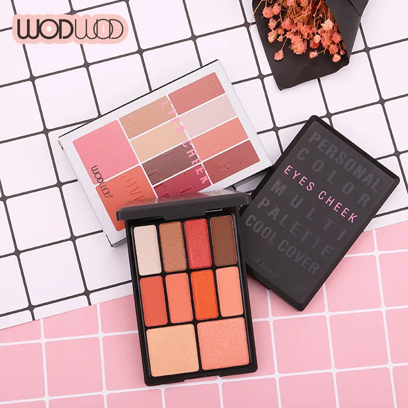 Красивые цвета 8 + 2 хайпигментные тени для век countour makeup palette Duochrome eyeshadow| |