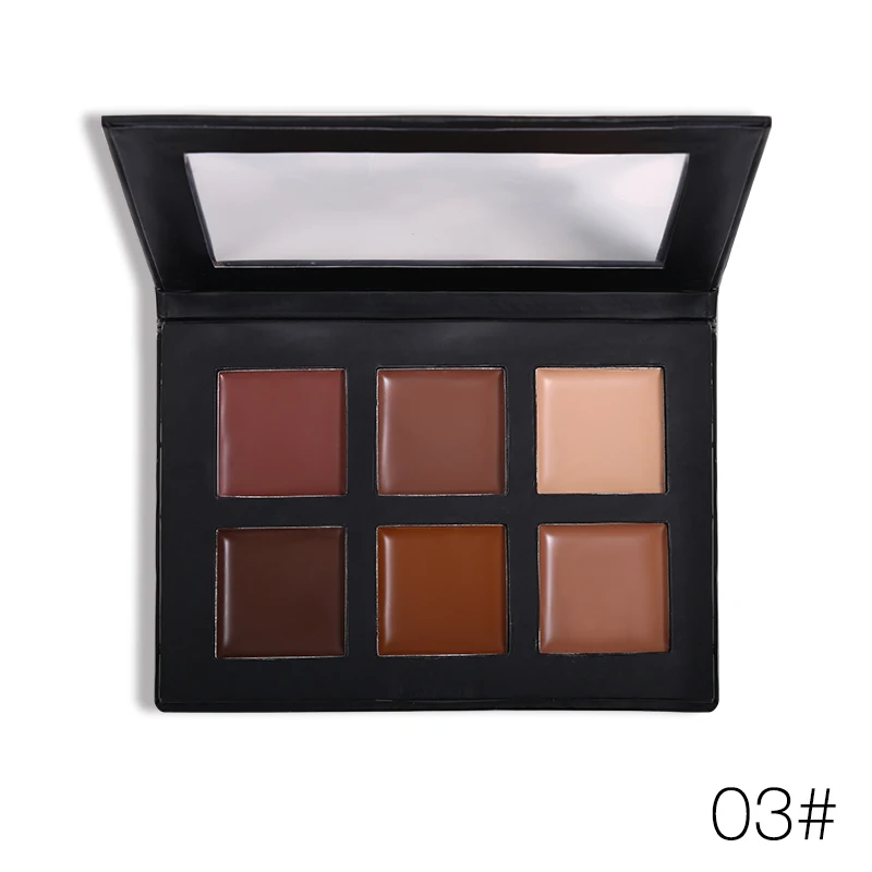 Limited Promotions 6 Color Cream Concealer Palette Facial Camouflage Makeup Moisturizing Concealing Base Contour Face Foundation | Красота и