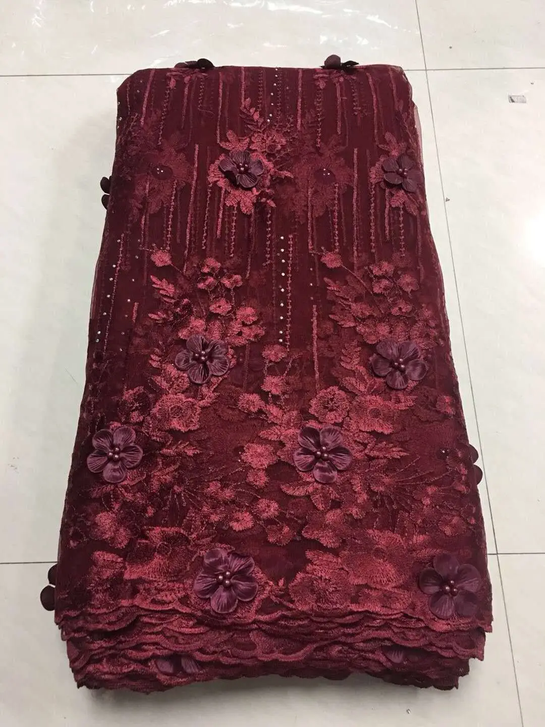 2018 Latest French Nigerian Lace Fabrics High Quality Tulle African Laces Fabric Wedding ALC-ZJ112 | Дом и сад