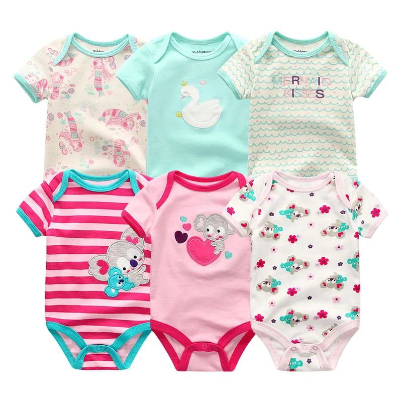 Baby Girl Clothes985 6 шт./лот домашние тапочки с единорогом для маленьких мальчиков Одежда для детей хлопковая Детская одежда Одежда для новорожденных Комбинезоны для детей 0-12 мес., комплект для маленьких девочек, одежда богемный комплект, Roupa de bebe - Цвет: Baby Girl Clothes985