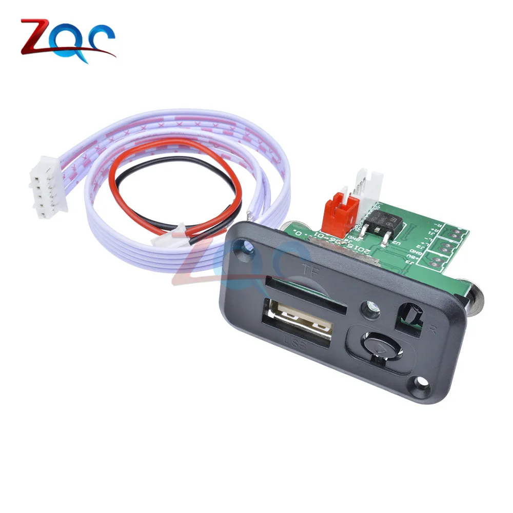 Автомобильный 5 В/12 В мини MP3 декодер доска USB TF u-диск ридер MP3-плеер усилитель с ИК-пультом дистанционного управления для Arduino
