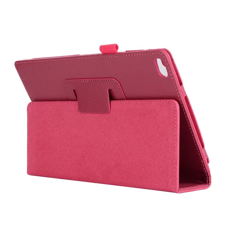 Мягкий защитный чехол-подставка из искусственной кожи Lichee для планшета Lenovo Tab 4