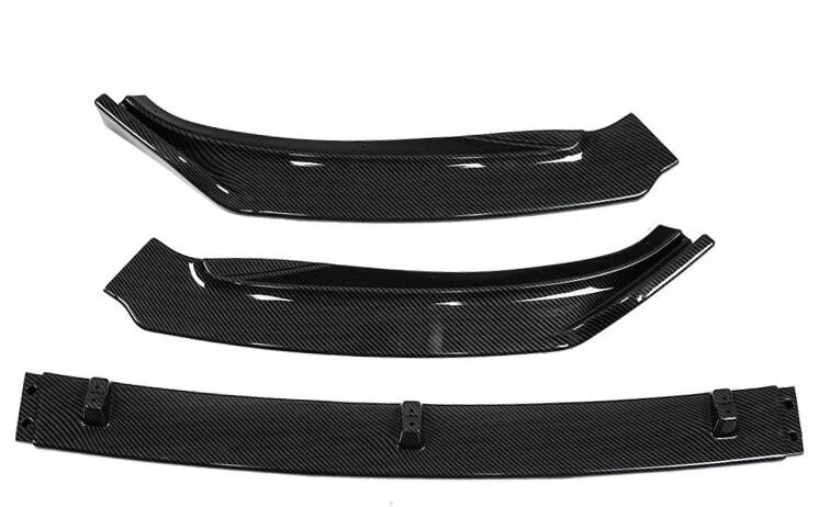 ABS CARBON FIBER ABS углеродного волокна передняя губа разветвители бампер закрылки спойлер для Volkswagen VW Passat B8 EMS - Цвет: ABS CARBON FIBER