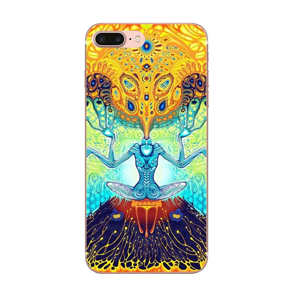 Psychedelic рисунок Сова глаза Черный телефон Мягкий чехол для Samsung Galaxy Note 5 8 9 S3 S4 S5 S6 S7 S8