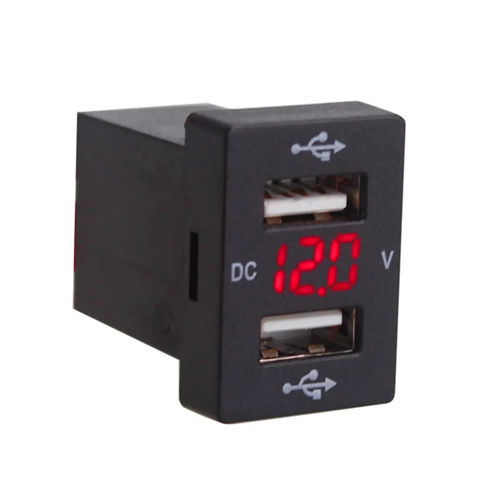 Новый 12V двойной USB зарядное устройство LED автомобильный прикуриватель 4.8A