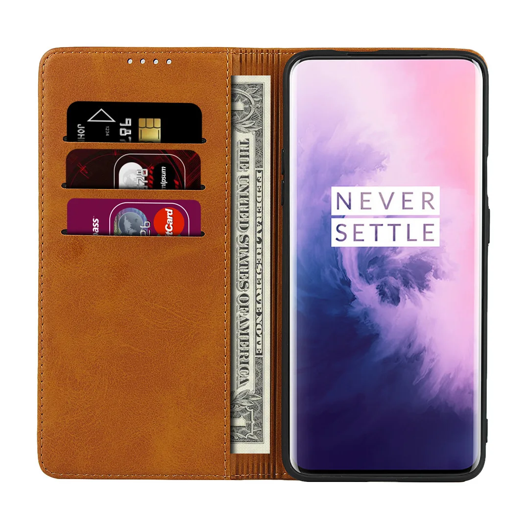 Кожаный чехол для Oneplus 7 Pro One Plus 7 Seven Pro 1+ 7 раскладной чехол с держателем карты кобура Магнитный Привлекательный чехол Чехол кошелек чехол