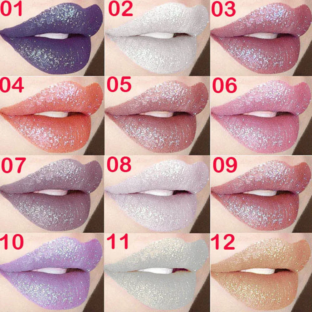 12 Colors Women Fashion Sexy Matte Velvet Lip-gloss Nude Symphony chameleon Lipstick Glossy | Красота и здоровье